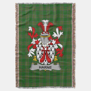 Cobertor Irish Harne Casaco do Serviço Familiar de Armas Ir
