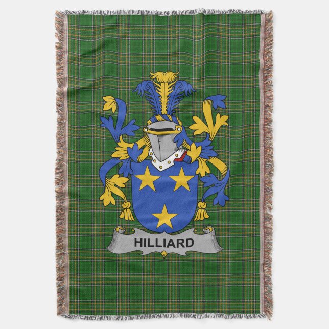 Cobertor Irish Hilliard Casaco do Serviço Familiar de Armas (Frente Vertical)