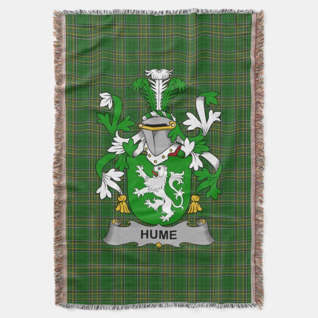 Cobertor Irish Hume Casaco da Família de Armas - Irlanda (Frente Vertical)