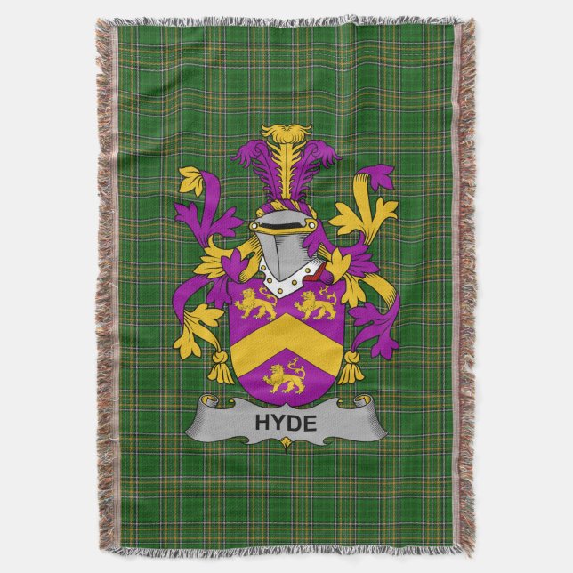 Cobertor Irish Hyde Casaco do Armamentos Family Crest Irlan (Frente Vertical)