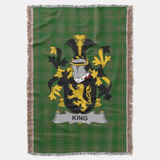 Cobertor Irish King Casaco of Arms Family Crest Irlanda (Frente Vertical)