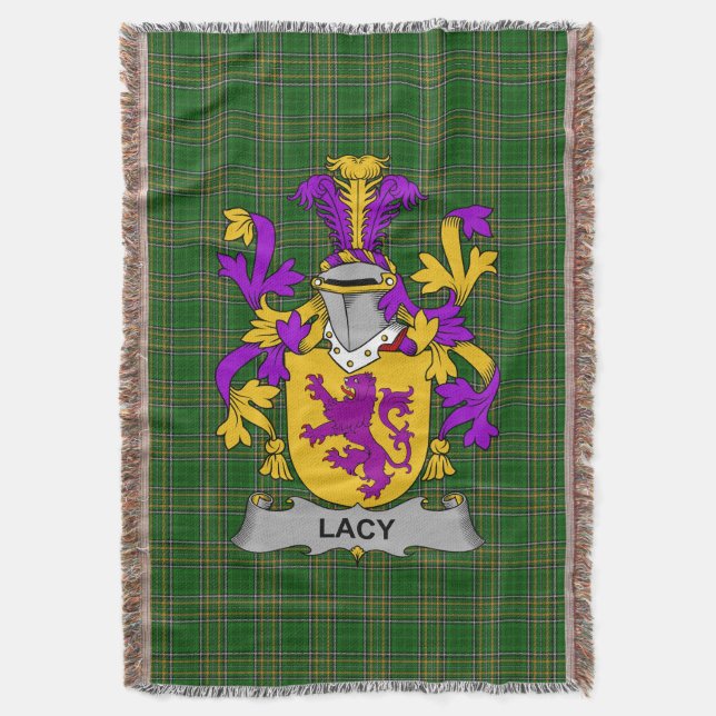 Cobertor Irish Lacy ou De Lacy Casaco da Guarda Familiar de (Frente Vertical)