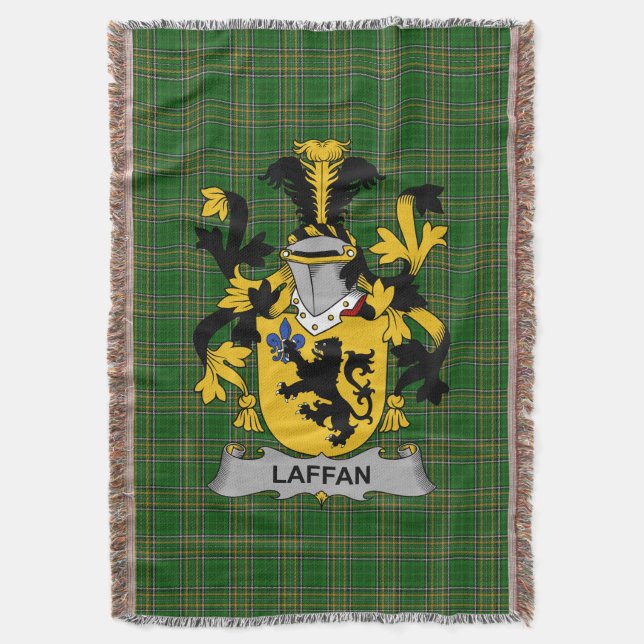 Cobertor Irish Laffan Casaco do Serviço Familiar de Armas I (Frente Vertical)