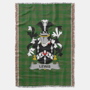 Cobertor Irish Lewis Casaco do Serviço Familiar de Armas Ir