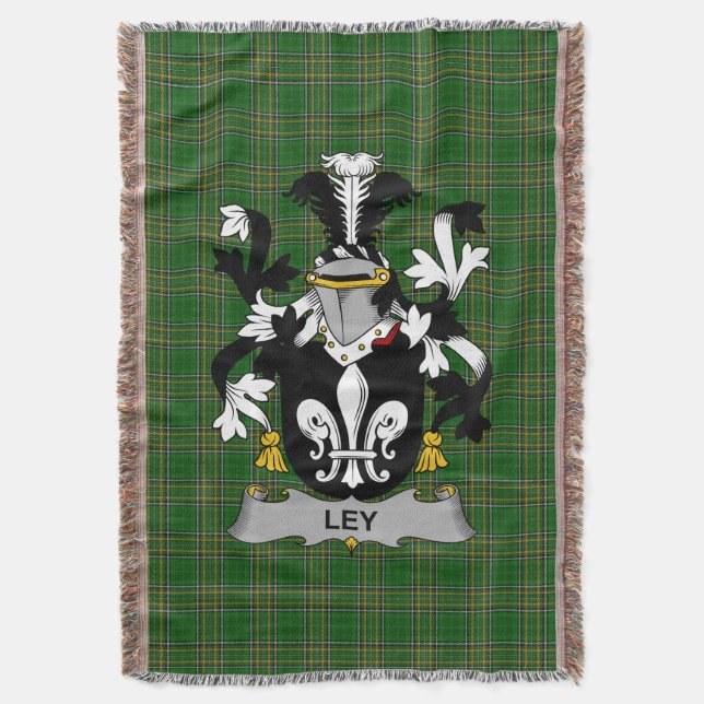Cobertor Irish Ley Casaco do Serviço Familiar de Armas Irla (Frente Vertical)