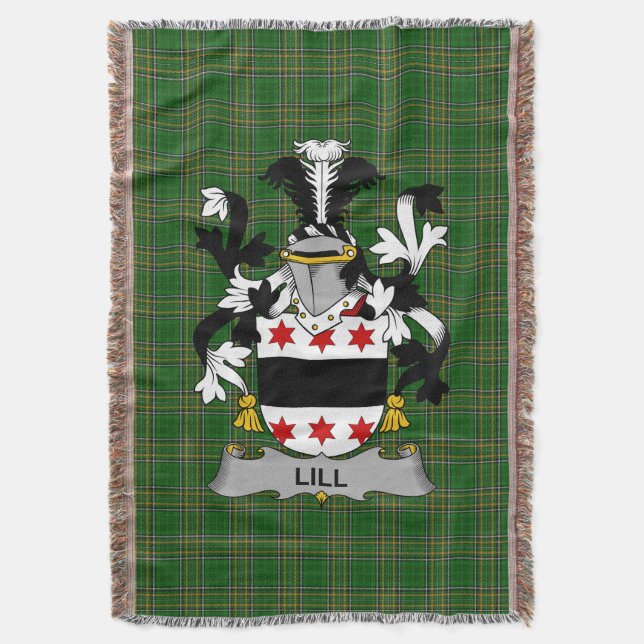 Cobertor Irish Lill Casaco do Serviço Familiar de Armas Irl (Frente Vertical)