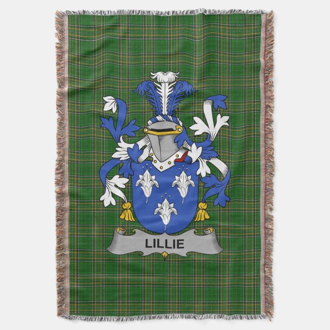 Cobertor Irish Lillie ou MacLilly Casaco de Braços Familiar (Frente Vertical)