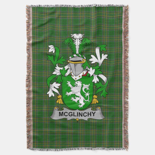 Cobertor Irish McGlinchy ou McGlinchey Casaco da Família de (Frente Vertical)