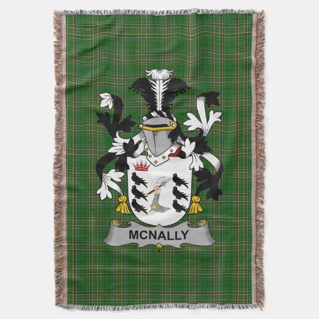 Cobertor Irish McNally Casaco do Armamento Family Crest Irl (Frente Vertical)