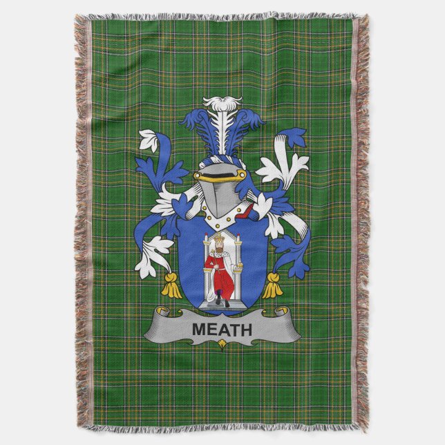Cobertor Irish Meath Casaco do Serviço Familiar de Armas Ir (Frente Vertical)