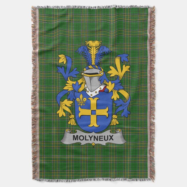 Cobertor Irish Molyneux Casaco de Arms Family Crest Irlanda (Frente Vertical)