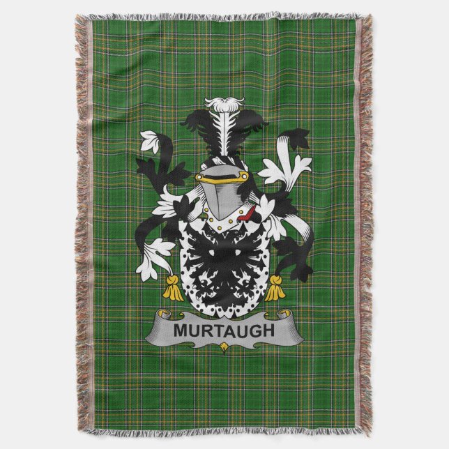 Cobertor Irish Murtaugh Casaco do Serviço Familiar de Armas (Frente Vertical)