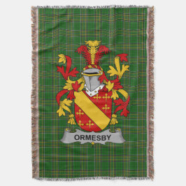 Cobertor Irish Ormesby Casaco de Armamento Family Crest Irl