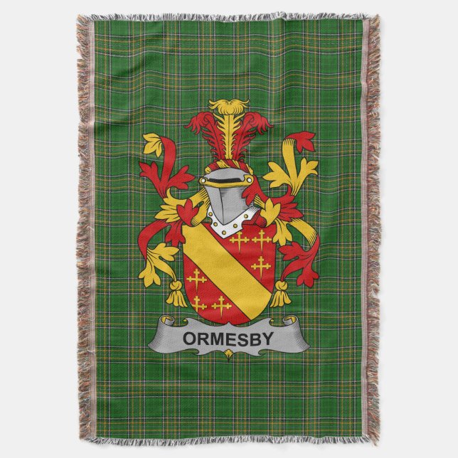 Cobertor Irish Ormesby Casaco de Armamento Family Crest Irl (Frente Vertical)