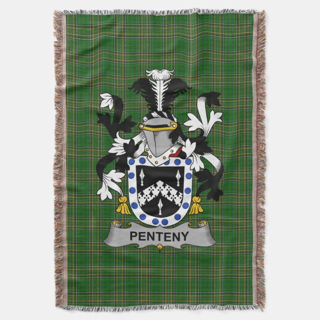 Cobertor Irish Penteny Casaco de Armas Family Crest Irlanda (Frente Vertical)