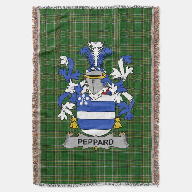 Cobertor Irish Peppard Casaco de Armamento Family Crest Irl (Frente Vertical)