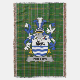 Cobertor Irish Phillips Casaco do Serviço Familiar de Armas