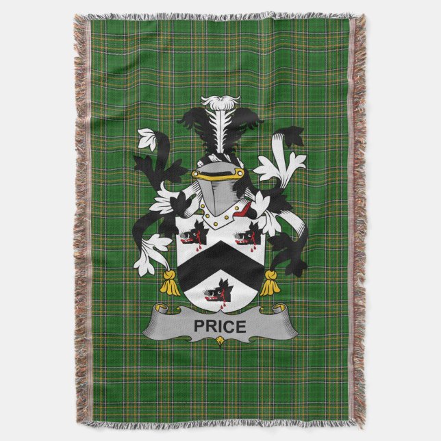 Cobertor Irish Price Casaco do Armamentos Family Crest Irla (Frente Vertical)