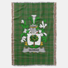 Cobertor Irish Quirke ou O_Quirke Casaco de Arms Family Cre