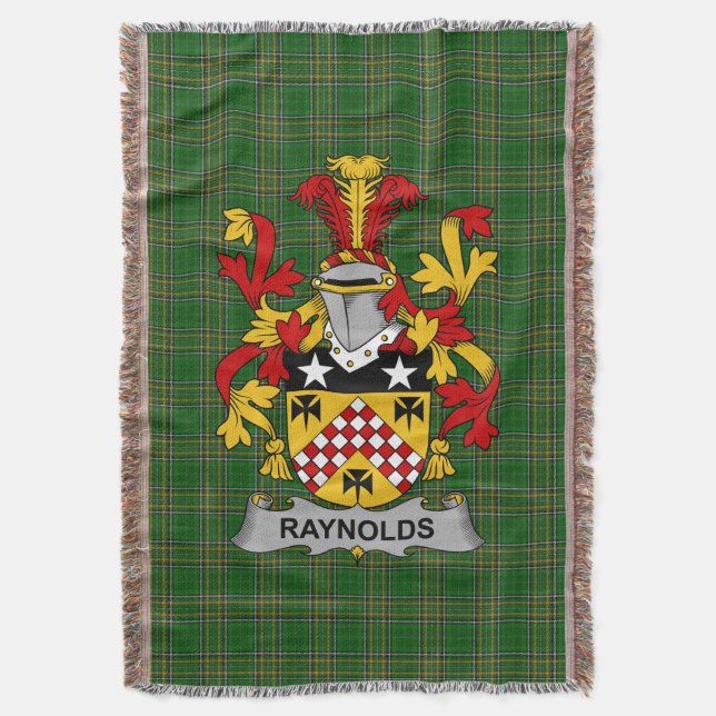 Cobertor Irish Raynolds, Casaco do Serviço Familiar de Arma (Frente Vertical)