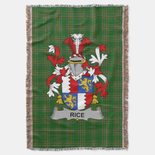 Cobertor Irish Rice Casaco do Serviço Familiar de Armas Irl