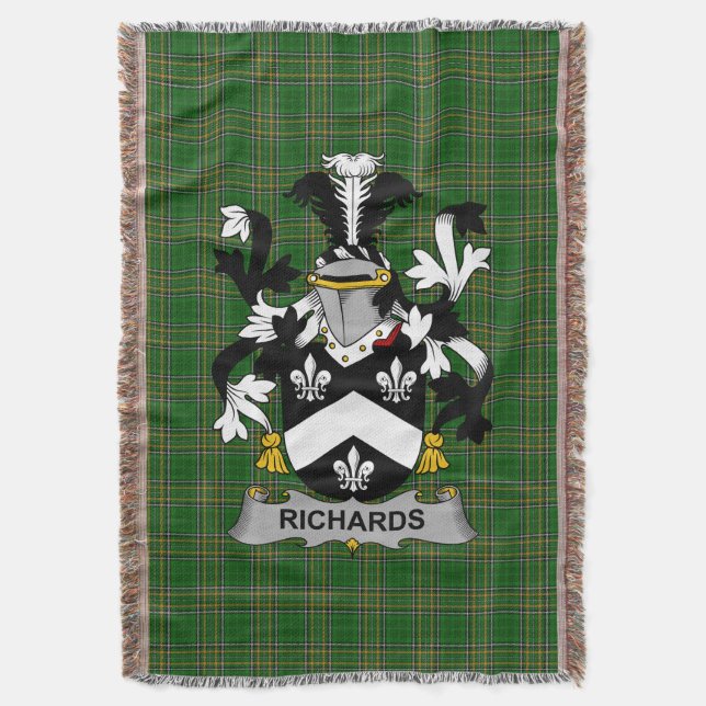 Cobertor Irish Richards Casaco do Serviço Familiar de Armas (Frente Vertical)