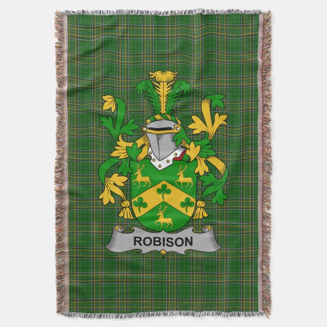 Cobertor Irish Robison ou Robinson Casaco do Centro Familia (Frente Vertical)