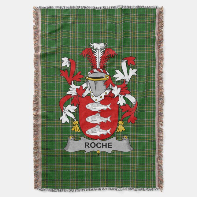 Cobertor Irish Roche Casaco do Armamento Family Crest Irlan (Frente Vertical)