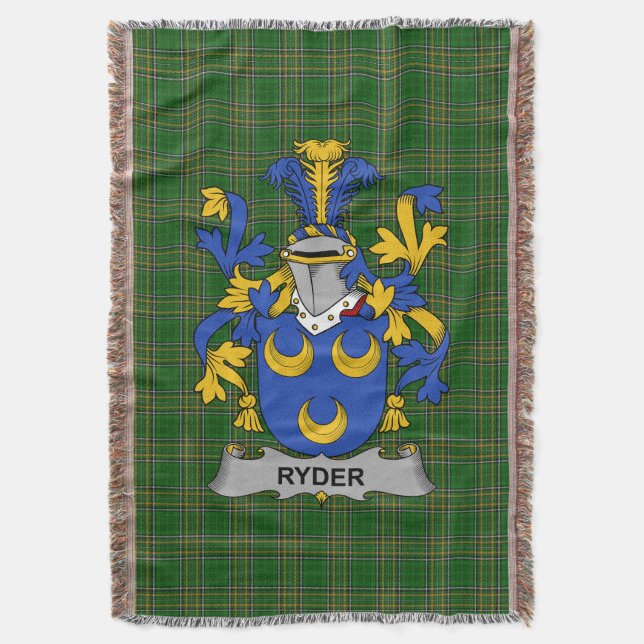 Cobertor Irish Ryder Casaco de Armamento Family Crest Irlan (Frente Vertical)