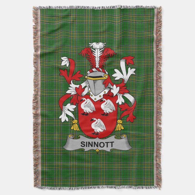 Cobertor Irish Sinnott ou Synnott Casaco de Armamento Famil (Frente Vertical)