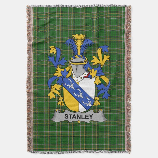 Cobertor Irish Stanley Casaco do Serviço Familiar de Armas  (Frente Vertical)