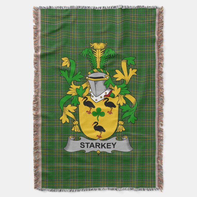 Cobertor Irish Starkey Casaco do Serviço Familiar de Armas  (Frente Vertical)