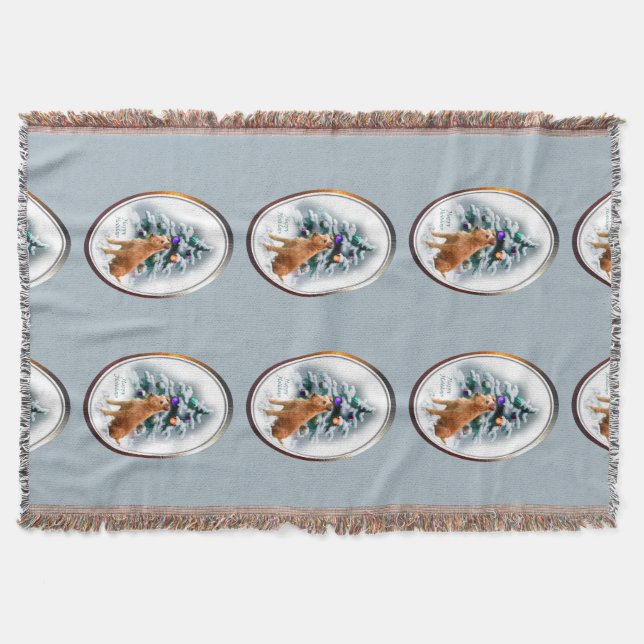 Cobertor Irish Terrier Christmas (Frente)