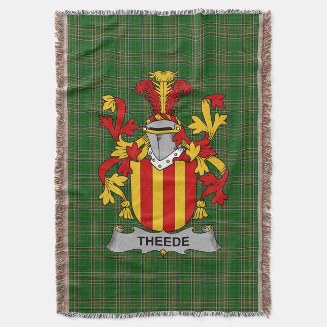 Cobertor Irish Theede Casaco do Serviço Familiar de Armas I (Frente Vertical)