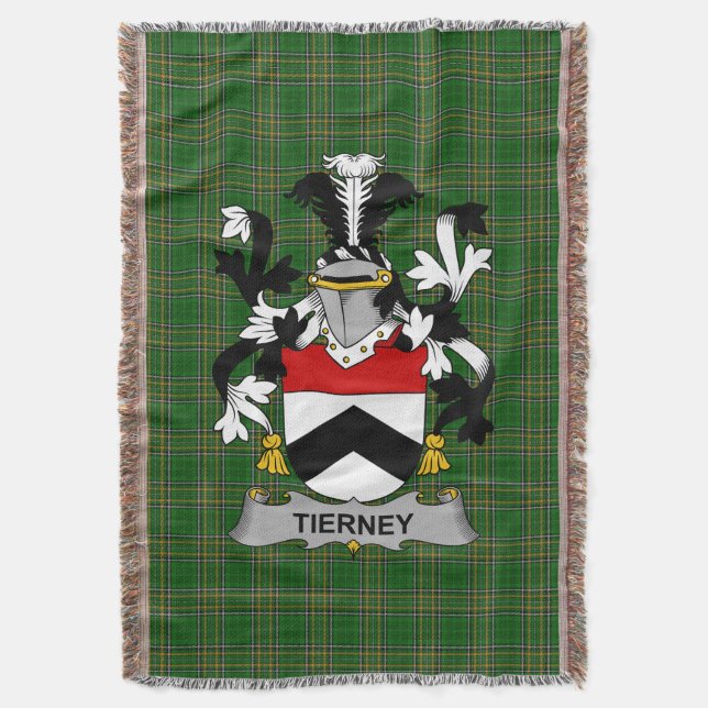 Cobertor Irish Tierney Casaco do Serviço Familiar de Armas  (Frente Vertical)