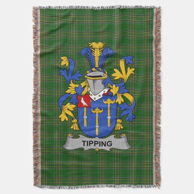 Cobertor Irish Tipping Casaco do Serviço Familiar de Armas  (Frente Vertical)