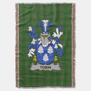 Cobertor Irish Tobin Casaco do Serviço Familiar de Armas Ir