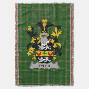 Cobertor Irish Tyler Casaco do Serviço Familiar de Armas Ir