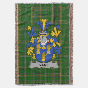 Cobertor Irish Vane Casaco do Serviço Familiar de Armas Irl