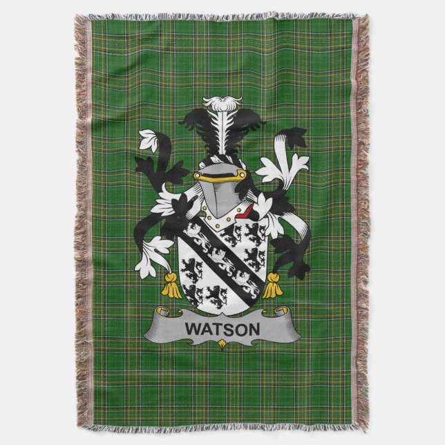 Cobertor Irish Watson Casaco da Família de Armas Crest Irla (Frente Vertical)