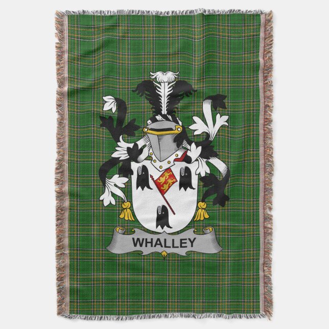 Cobertor Irish Whalley Casaco de Arms Family Crest Irlanda (Frente Vertical)