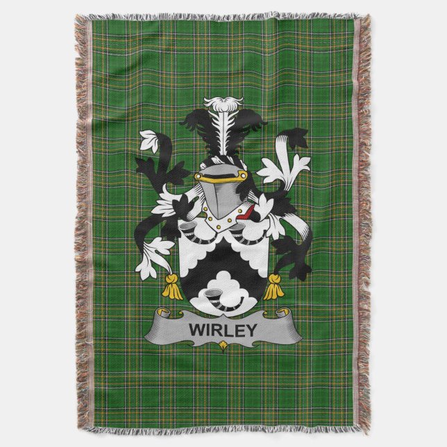 Cobertor Irish Wirley Casaco do Serviço Familiar de Armas I (Frente Vertical)