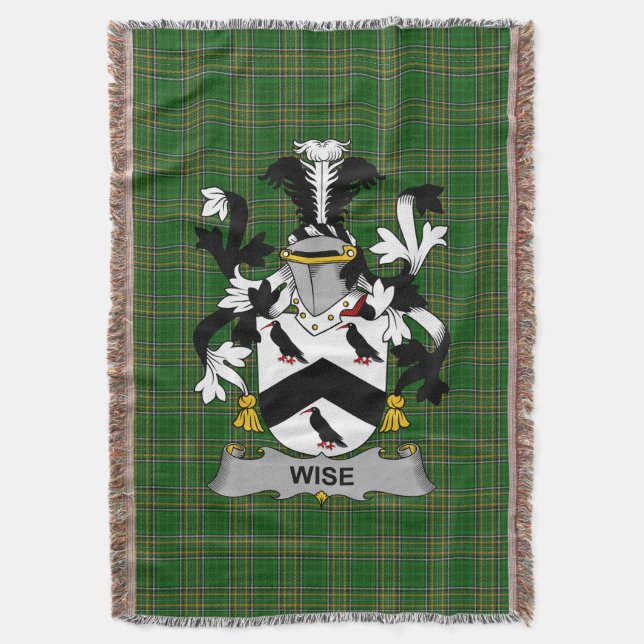 Cobertor Irish Wise Casaco do Serviço Familiar de Armas Irl (Frente Vertical)