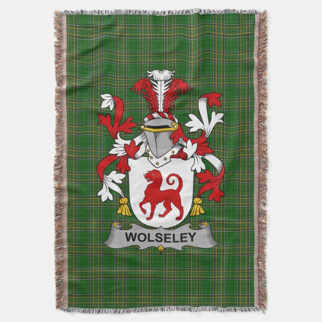 Cobertor Irish Wolseley Casaco do Serviço Familiar de Armas (Frente Vertical)