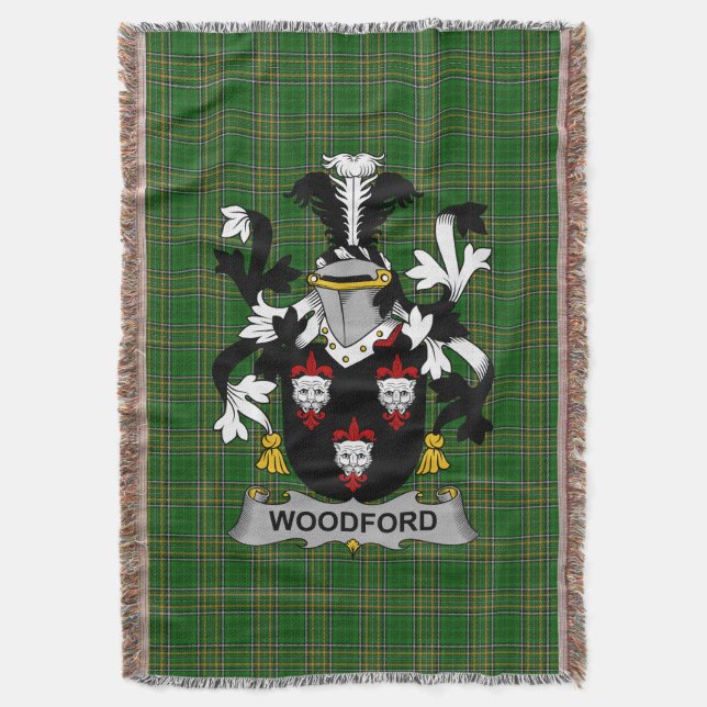 Cobertor Irish Woodford, Casaco do Serviço Familiar de Arma (Frente Vertical)