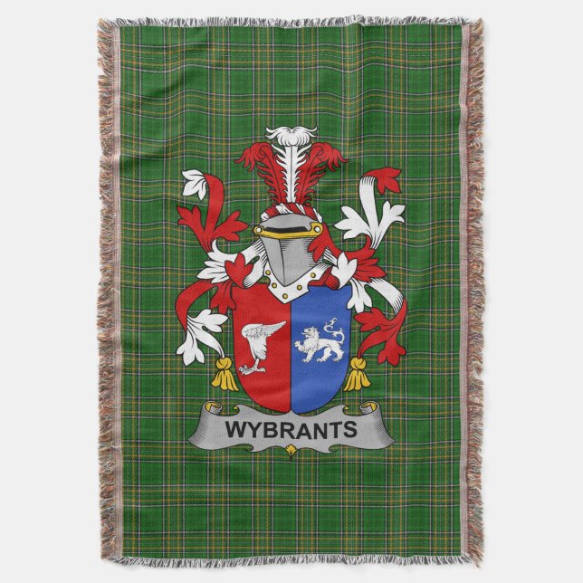 Cobertor Irish Wybrants Casaco do Serviço Familiar de Armas (Frente Vertical)