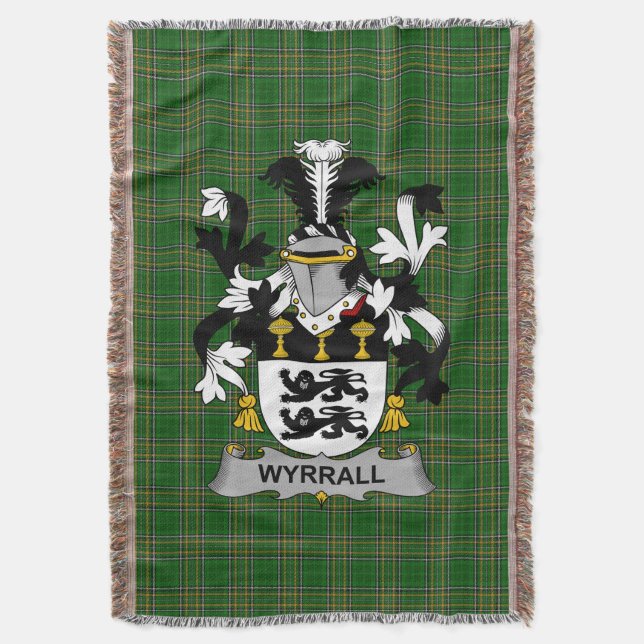 Cobertor Irish Wyrall Casaco do Serviço Familiar de Armas I (Frente Vertical)