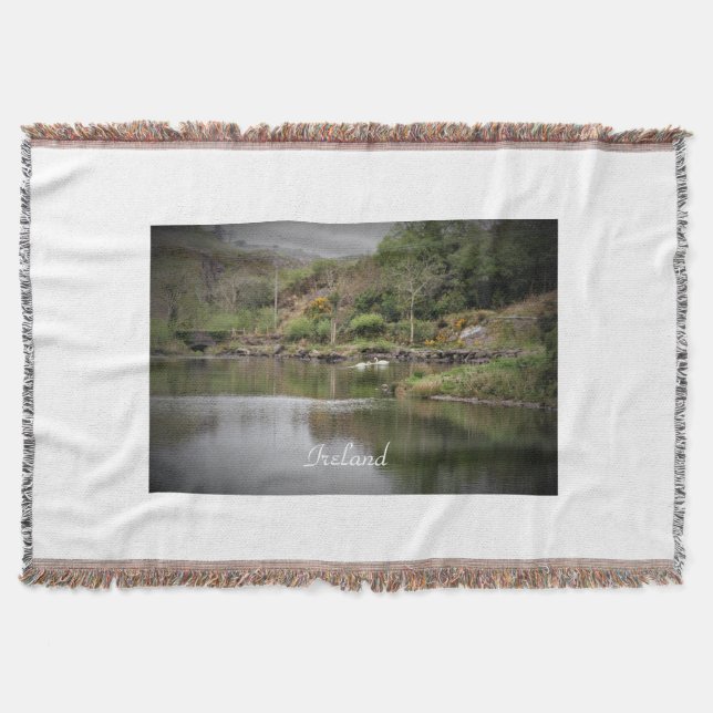 Cobertor Irlanda, County Cork, Lake, Swans, Fotografia (Frente)