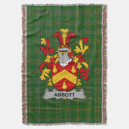 Cobertor Irlandês Abbott Casaco de Arms Family Crest Irland