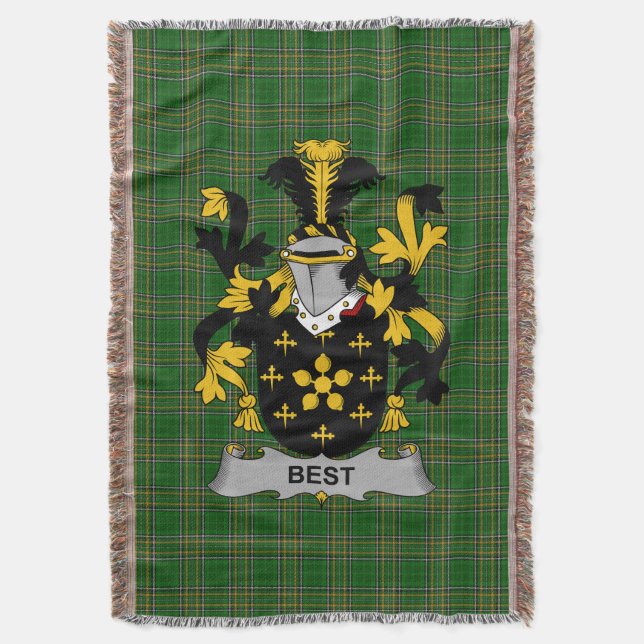 Cobertor Irlandês Best Casaco de Armamento Family Crest Irl (Frente Vertical)